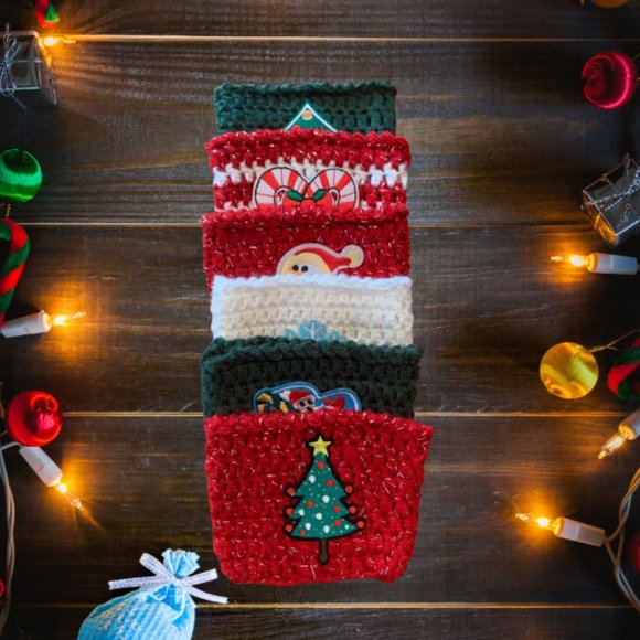 Crochet Cozy Cup - Christmas Collection - Coffee Cup Cozy Sleeve - Picture 2 of 6